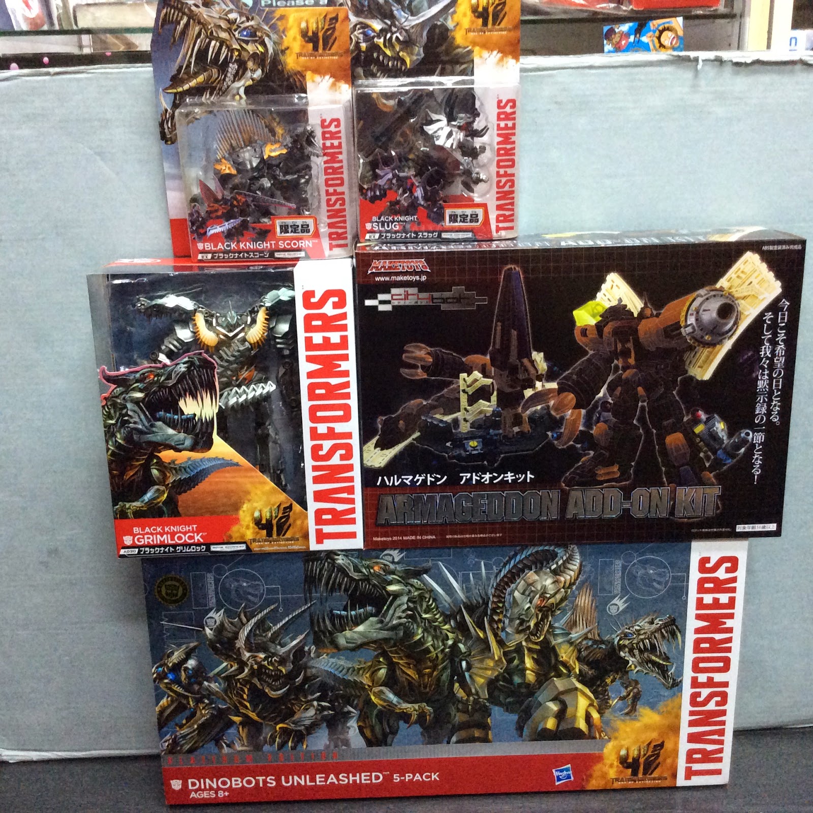 FTC RESTOCK!!Transformers Black Knight Scorn, Slug, Grimlock, Platinum